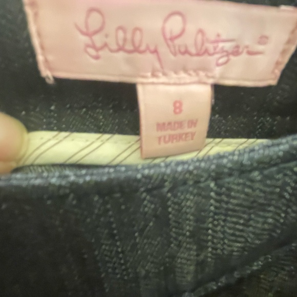 NWT LILLY PULITZER Nadine indigo twill denim skirt size 8 - Picture 2 of 8